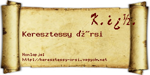 Keresztessy Örsi névjegykártya